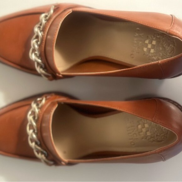 Vince Camuto Stacked Heel Loafer - Picture 5 of 8